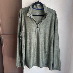 Tommy Bahama IslandZone Palm Pro quarter zip Pullover Size Large